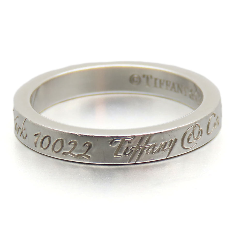 TIFFANY&Co. Ring Silver925 Silver New York Notes Narrow Women Used Authentic