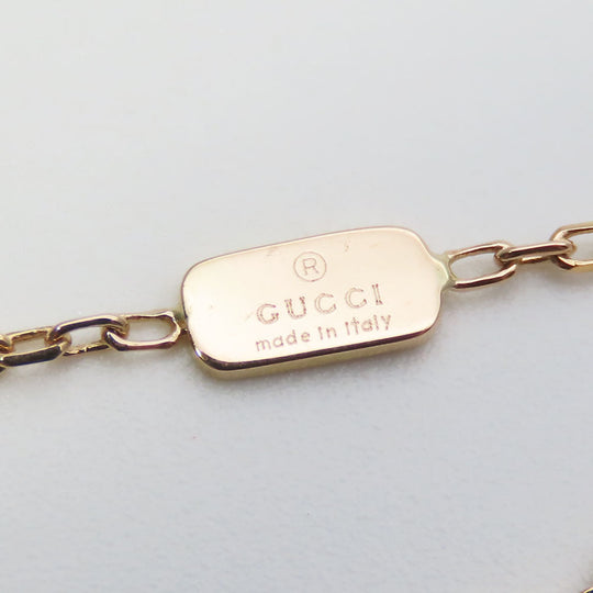 GUCCI Necklace K18 Pink Gold, Pink Sapphire Pink gold Star dust icon Women Used Authentic