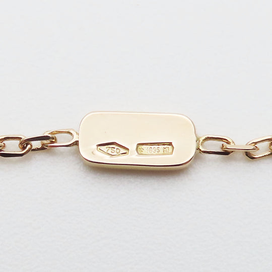 GUCCI Necklace K18 Pink Gold, Pink Sapphire Pink gold Star dust icon Women Used Authentic