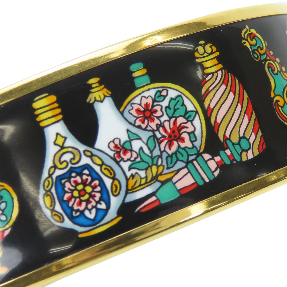 HERMES Bangle Metal, Cloisonne black Emile Women Used Authentic