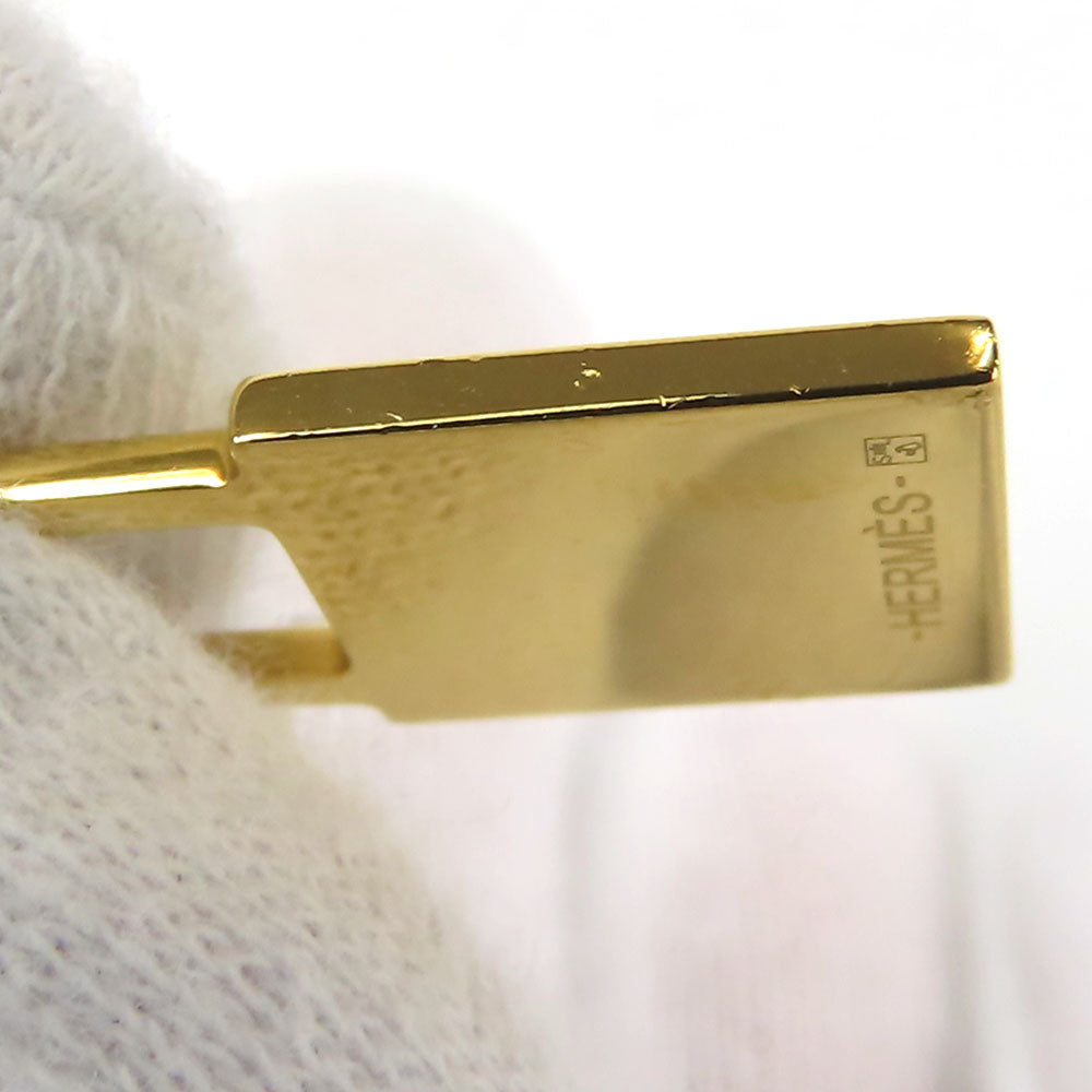 HERMES Necklace Metal, Leather gold Okeley Women Used Authentic