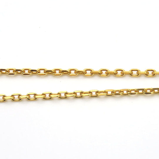 HERMES Necklace Metal, Leather gold Okeley Women Used Authentic