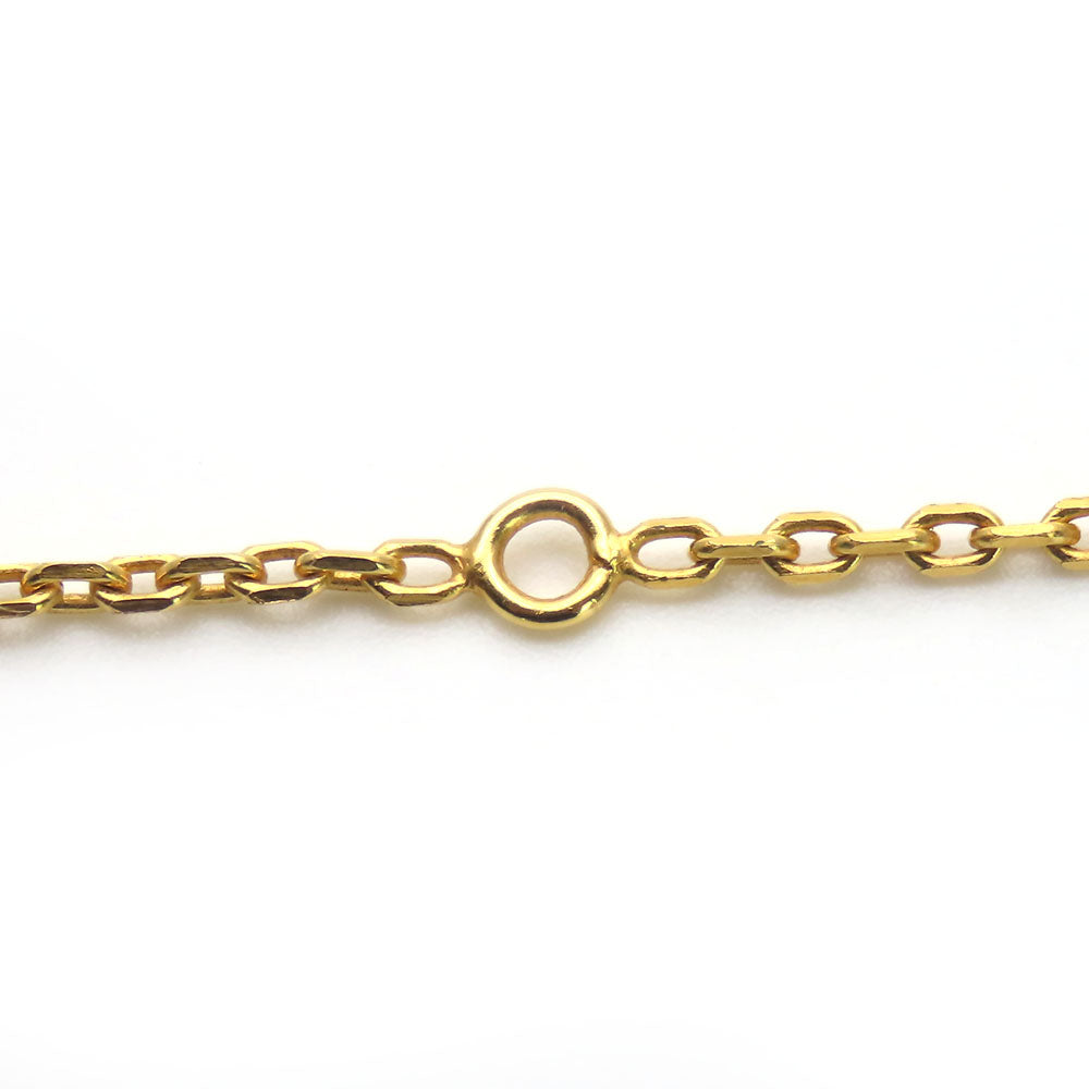 HERMES Necklace Metal, Leather gold Okeley Women Used Authentic