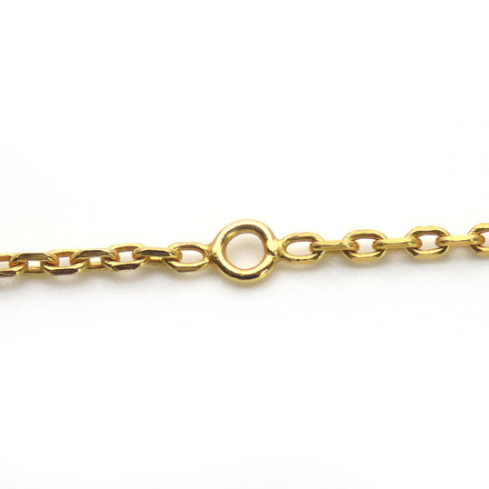 HERMES Necklace Metal, Leather gold Okeley Women Used Authentic