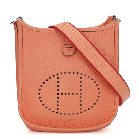 HERMES Shoulder Bag Togo pink Evelyn TPM Women Used Authentic