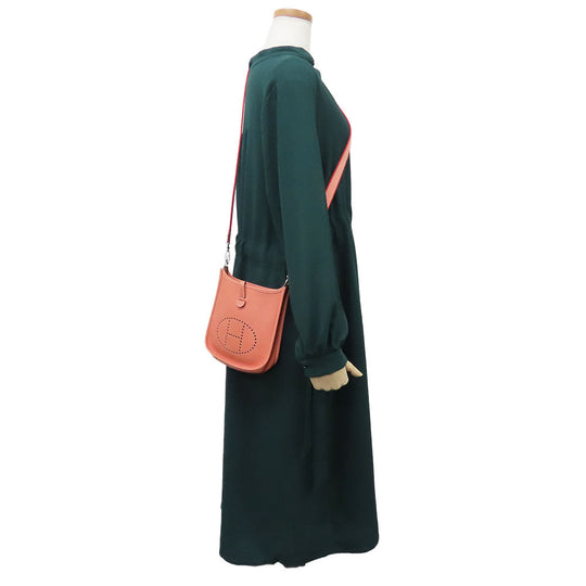 HERMES Shoulder Bag Togo pink Evelyn TPM Women Used Authentic