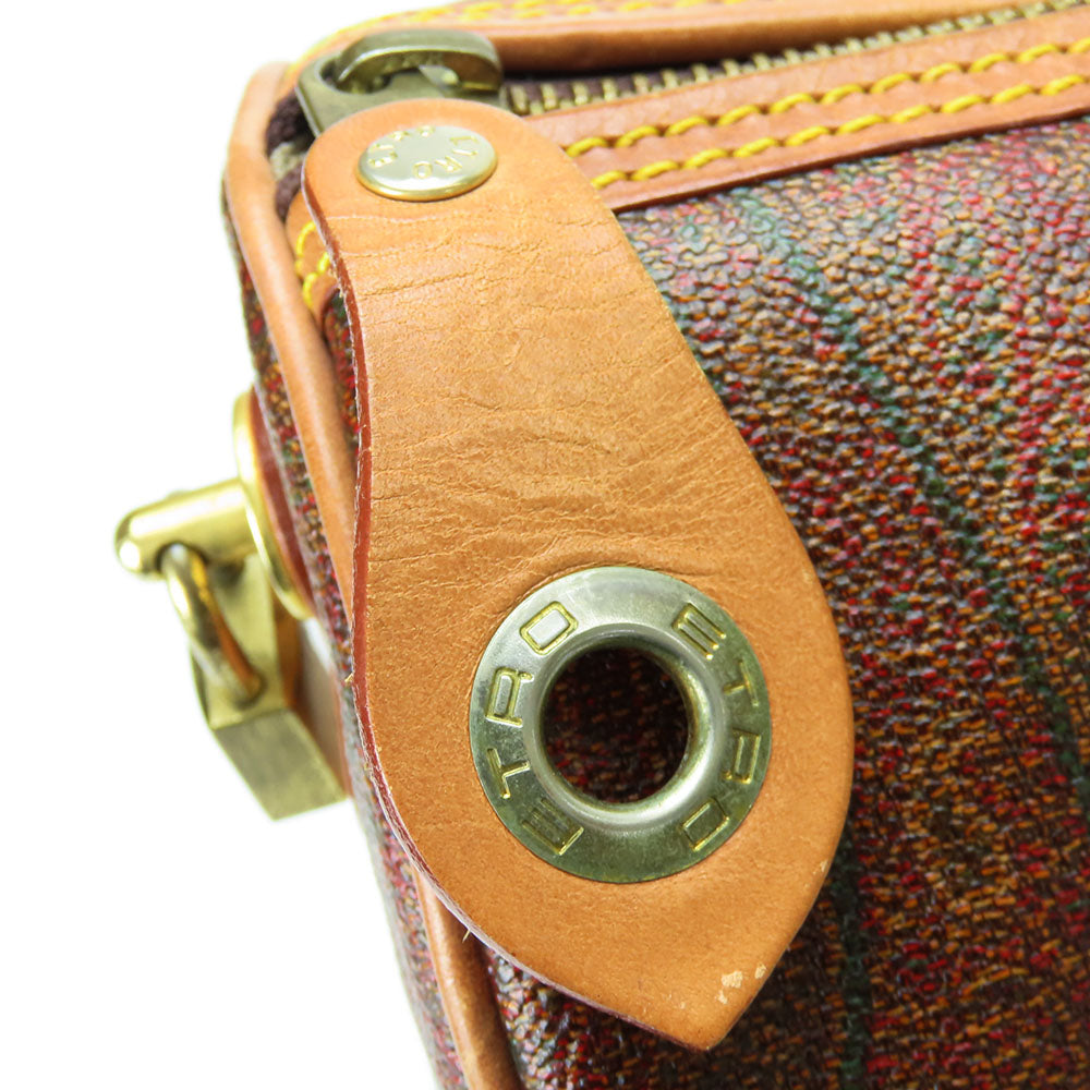 ETRO Handbag PVC, Leather Brown Women Used Authentic