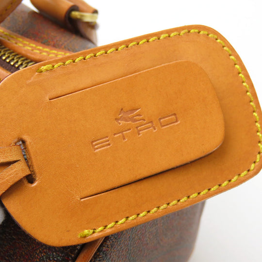 ETRO Handbag PVC, Leather Brown Women Used Authentic