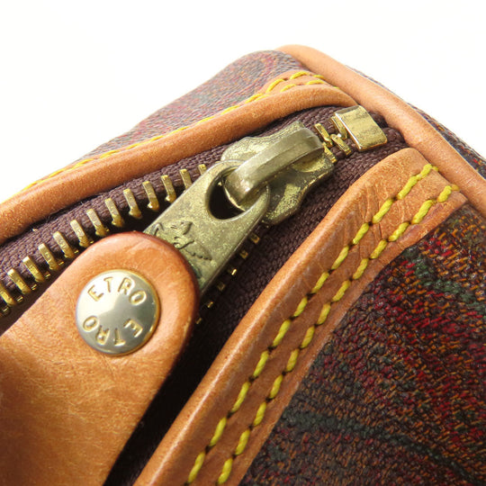ETRO Handbag PVC, Leather Brown Women Used Authentic