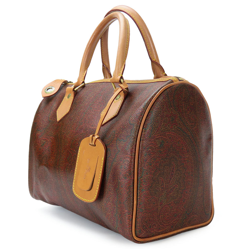 ETRO Handbag PVC, Leather Brown Women Used Authentic