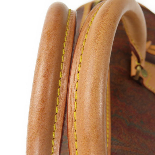 ETRO Handbag PVC, Leather Brown Women Used Authentic