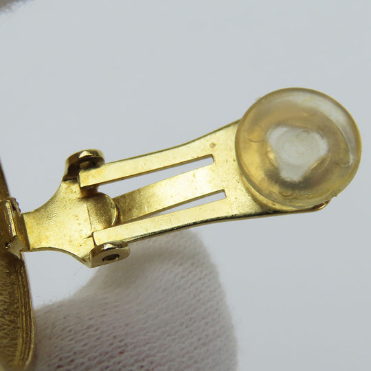 Christian Dior Earring metal gold CD logo Women Used Authentic