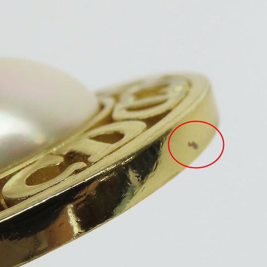 Christian Dior Earring metal gold CD logo Women Used Authentic