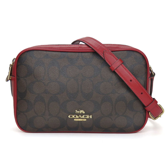 COACH Shoulder Bag 68168 Leather, PVC Red Women Used Authentic