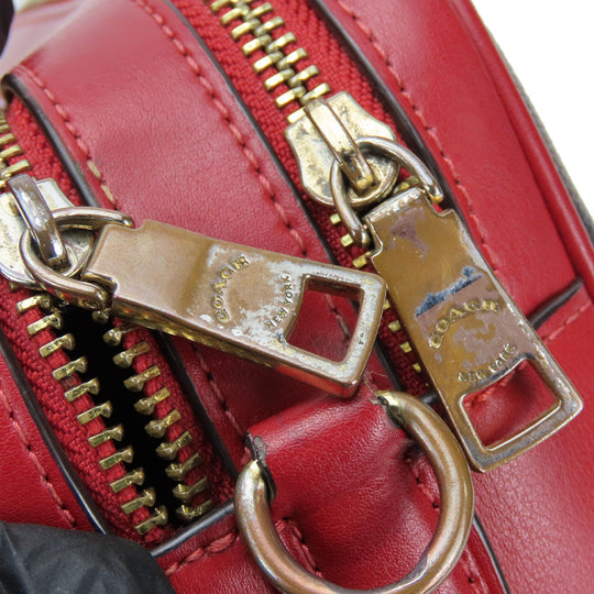 COACH Shoulder Bag 68168 Leather, PVC Red Women Used Authentic