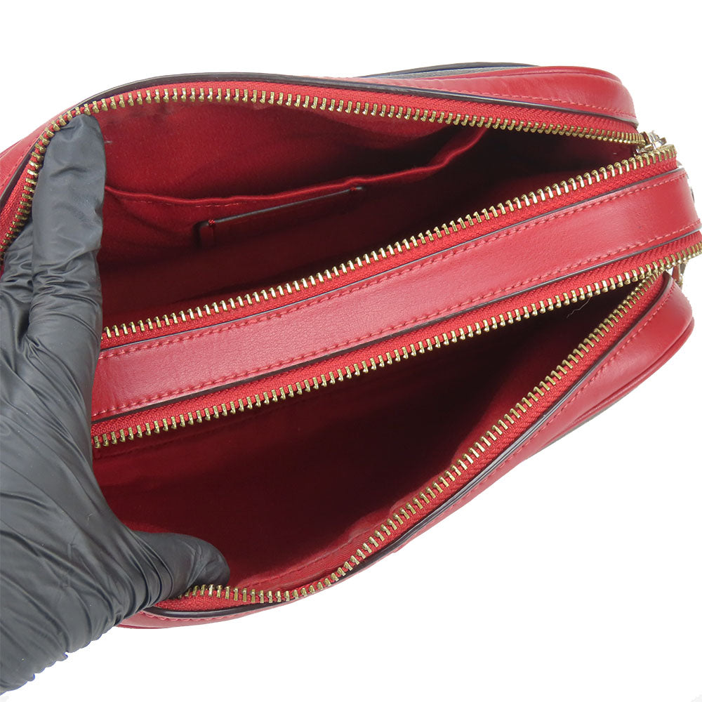 COACH Shoulder Bag 68168 Leather, PVC Red Women Used Authentic