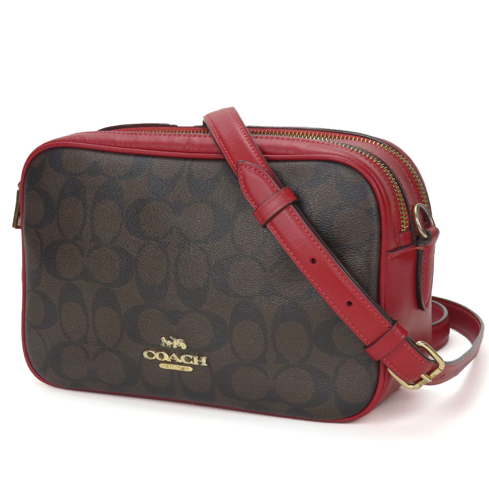 COACH Shoulder Bag 68168 Leather, PVC Red Women Used Authentic