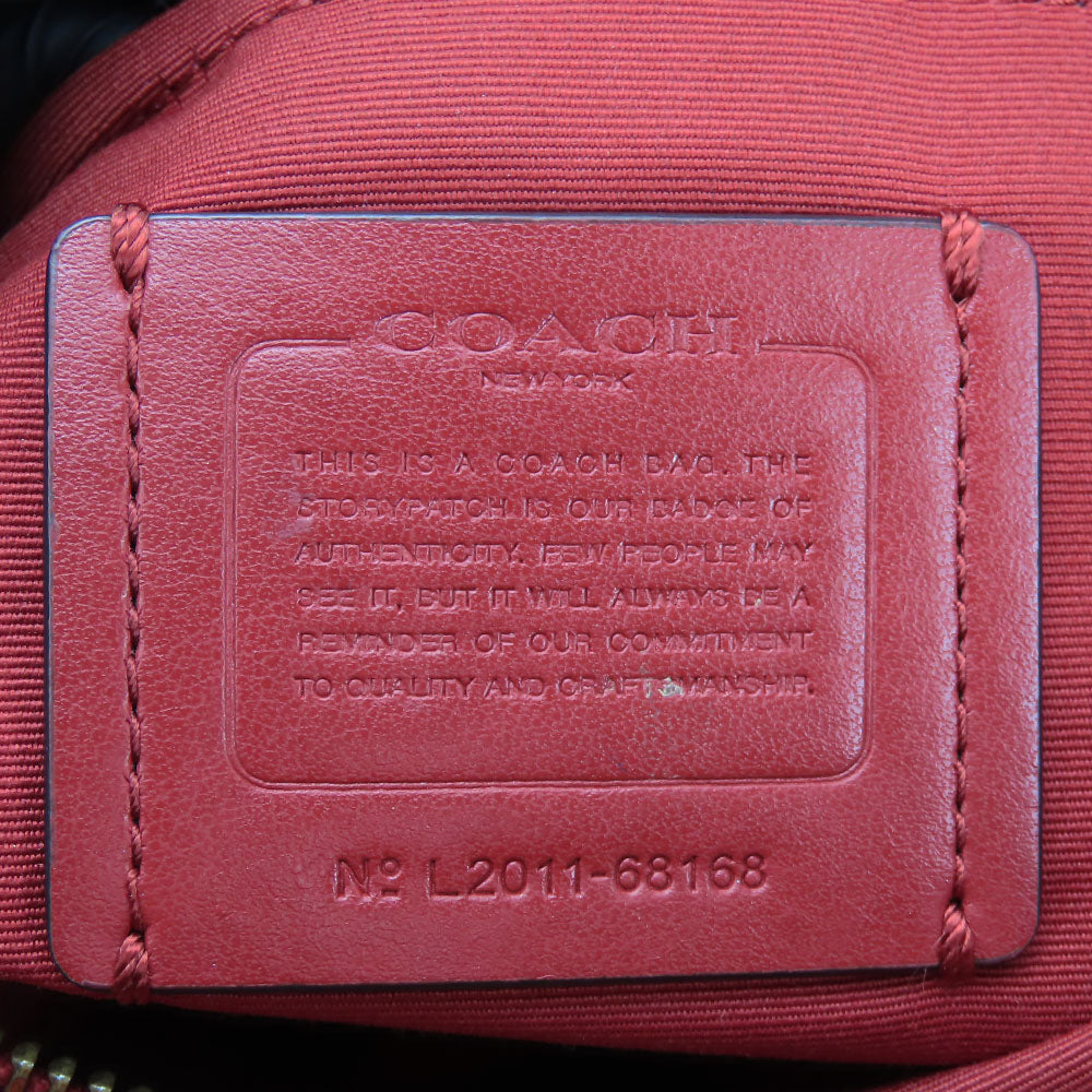 COACH Shoulder Bag 68168 Leather, PVC Red Women Used Authentic