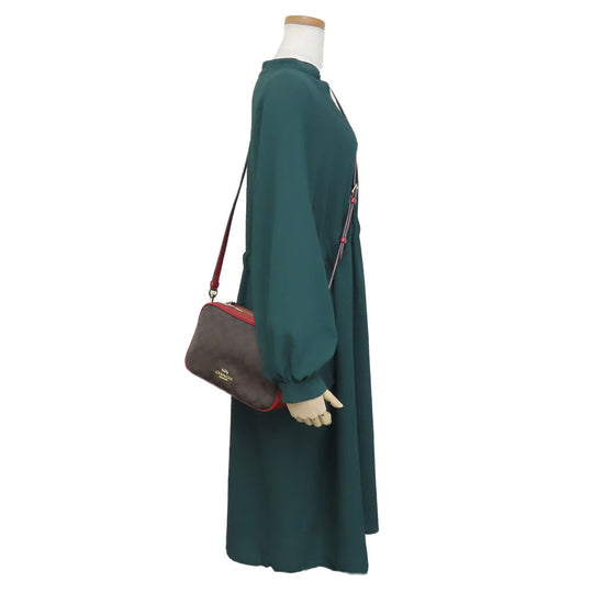 COACH Shoulder Bag 68168 Leather, PVC Red Women Used Authentic