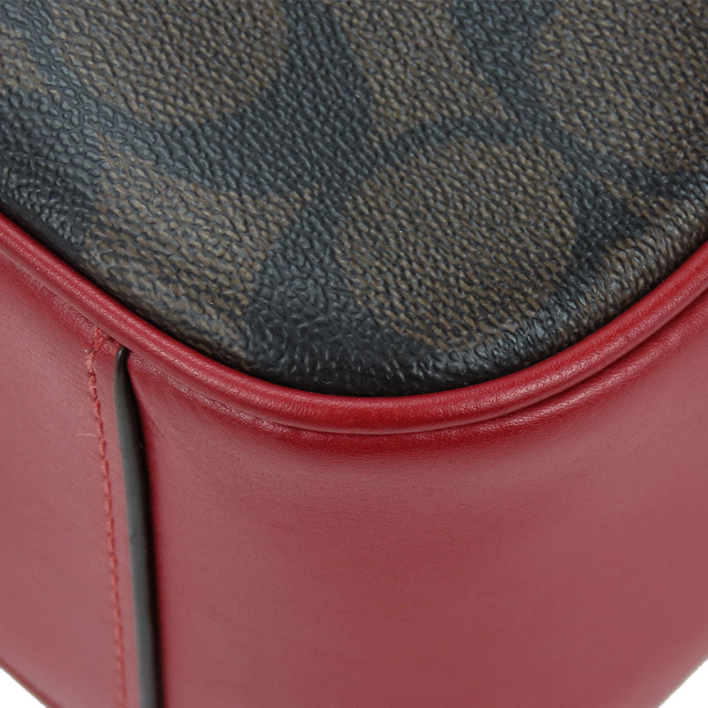 COACH Shoulder Bag 68168 Leather, PVC Red Women Used Authentic