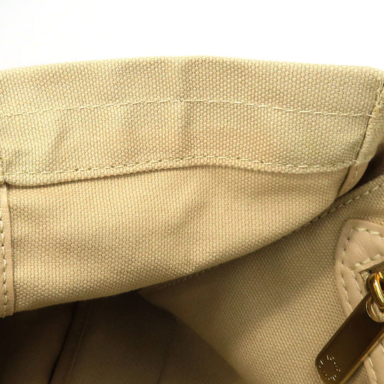 LOUIS VUITTON Tote Bag M95468 Cotton canvas beige That's Love PM Women Used Authentic