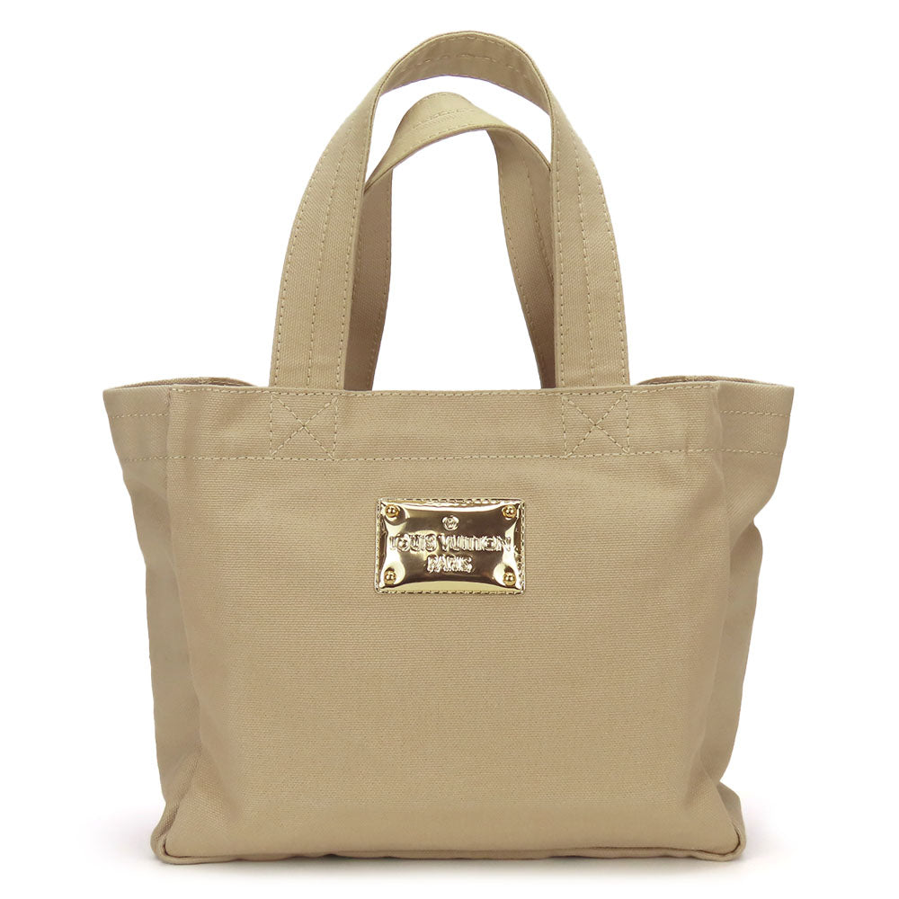 LOUIS VUITTON Tote Bag M95468 Cotton canvas beige That's Love PM Women Used Authentic