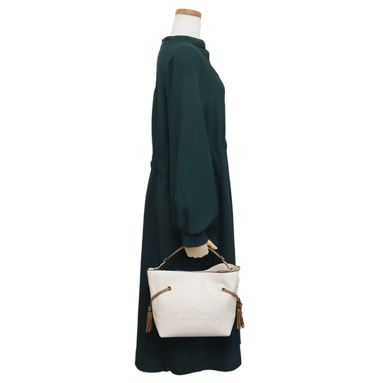 COACH Shoulder Bag CA164 leather white Women Used Authentic