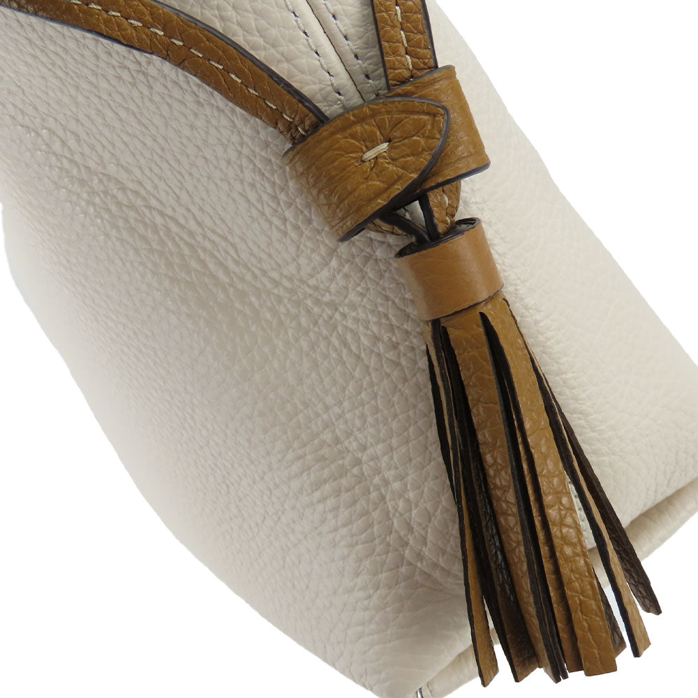 COACH Shoulder Bag CA164 leather white Women Used Authentic