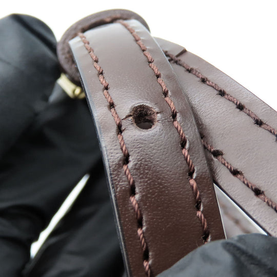 LOUIS VUITTON Shoulder strap leather Ebene Women Used Authentic