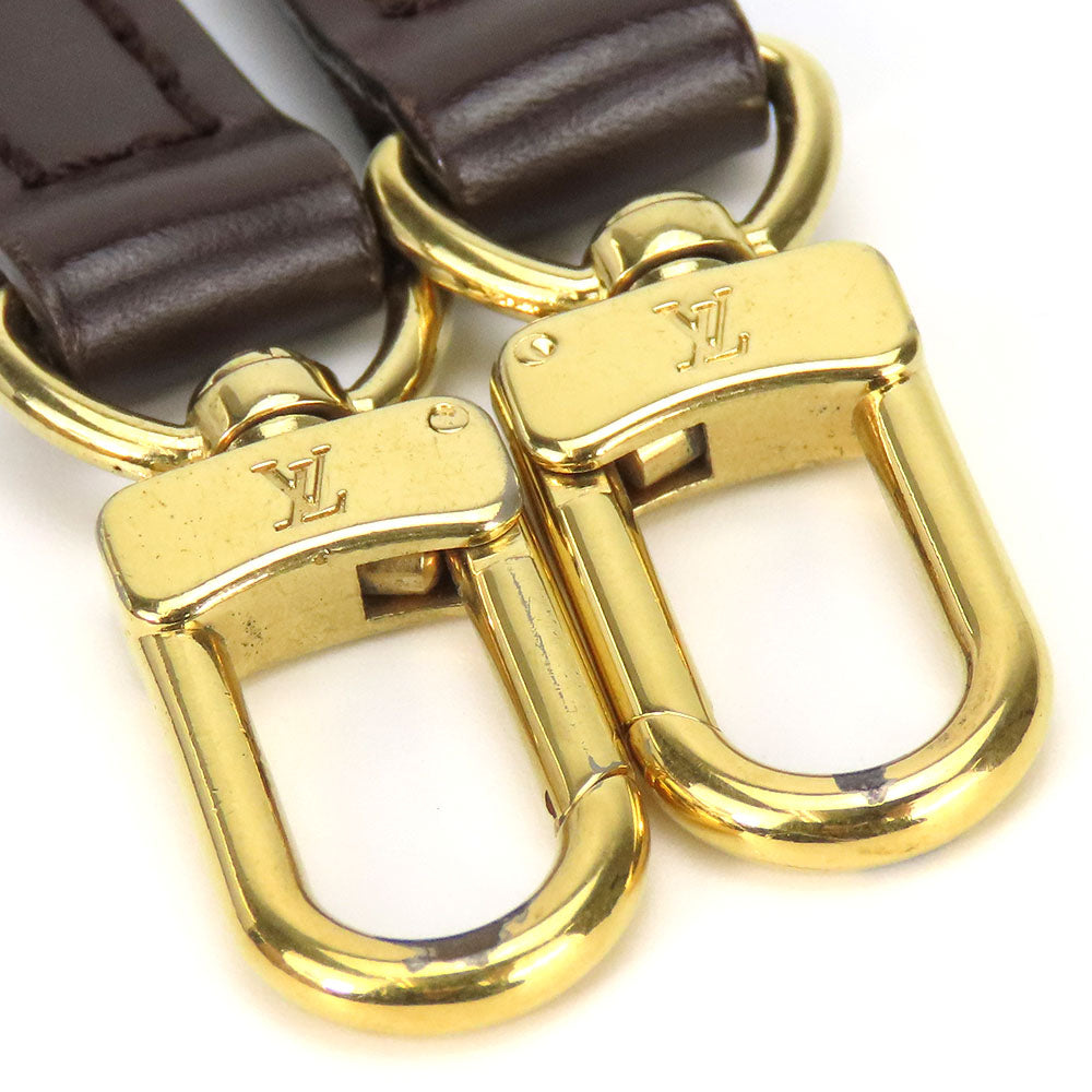 LOUIS VUITTON Shoulder strap leather Ebene Women Used Authentic