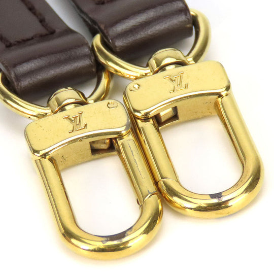 LOUIS VUITTON Shoulder strap leather Ebene Women Used Authentic