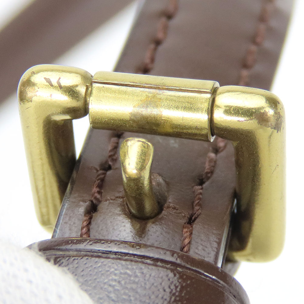 LOUIS VUITTON Shoulder strap leather Ebene Women Used Authentic