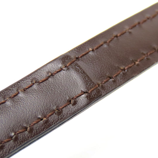 LOUIS VUITTON Shoulder strap leather Ebene Women Used Authentic