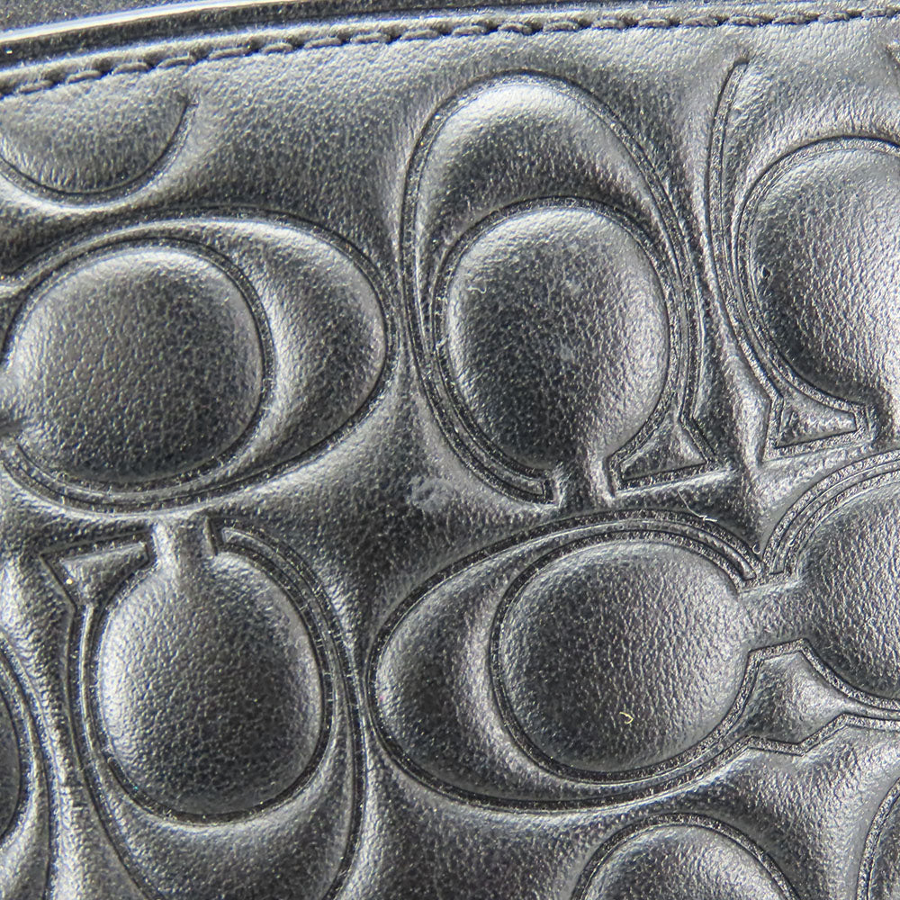 COACH Shoulder Bag 39184 leather black Women Used Authentic