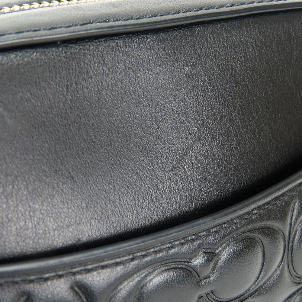 COACH Shoulder Bag 39184 leather black Women Used Authentic