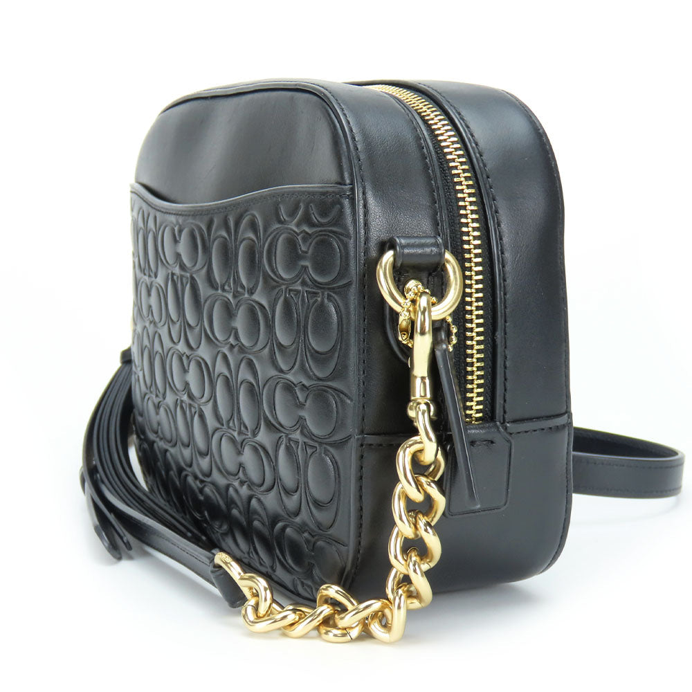 COACH Shoulder Bag 39184 leather black Women Used Authentic