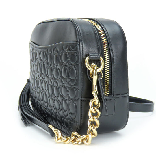 COACH Shoulder Bag 39184 leather black Women Used Authentic