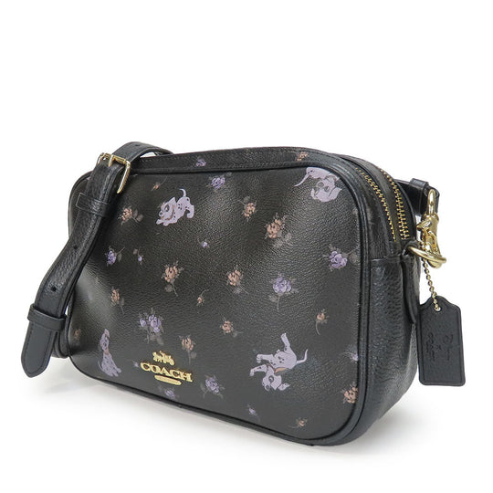 COACH Shoulder Bag 91126 leather black Disney Women Used Authentic