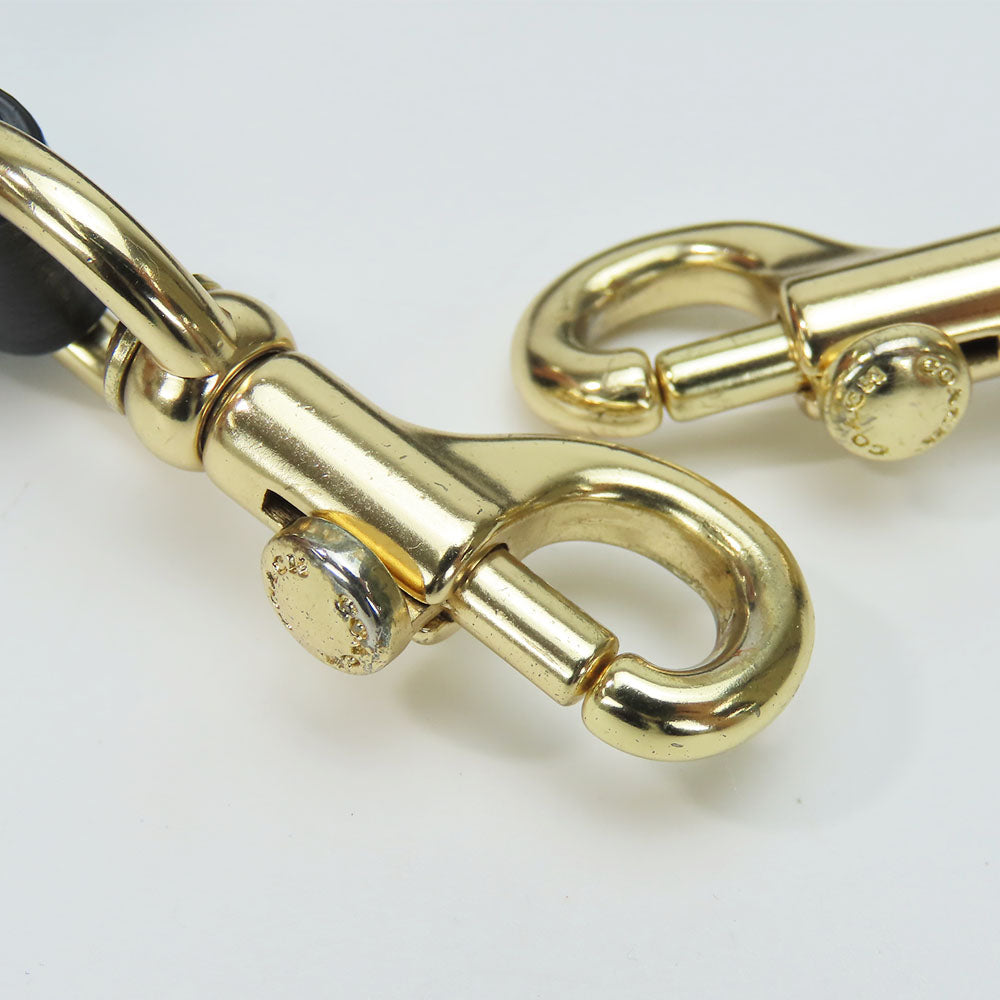 COACH Shoulder Bag 91126 leather black Disney Women Used Authentic