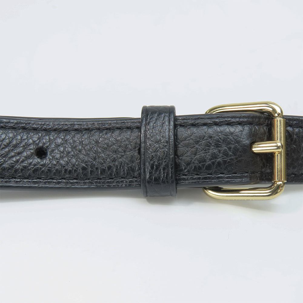 COACH Shoulder Bag 91126 leather black Disney Women Used Authentic