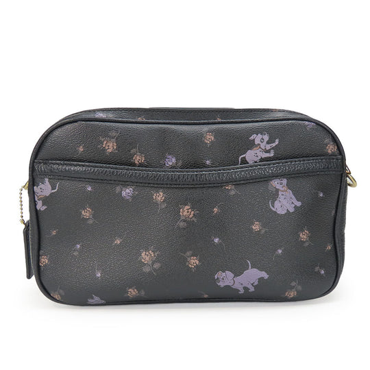 COACH Shoulder Bag 91126 leather black Disney Women Used Authentic