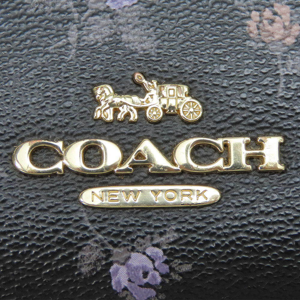COACH Shoulder Bag 91126 leather black Disney Women Used Authentic