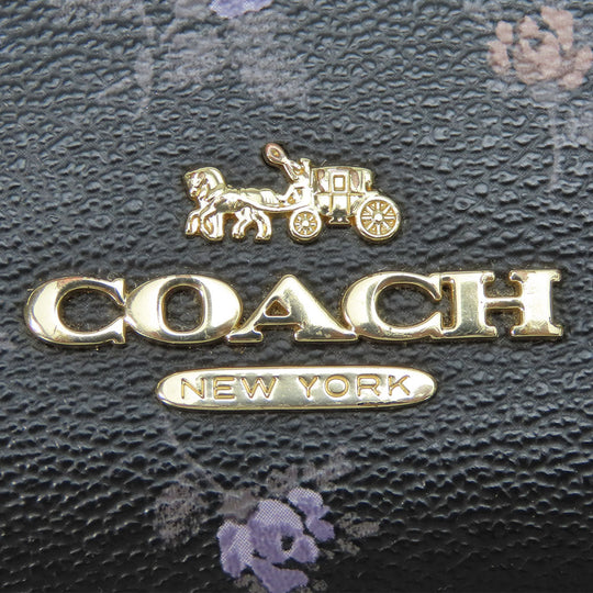 COACH Shoulder Bag 91126 leather black Disney Women Used Authentic