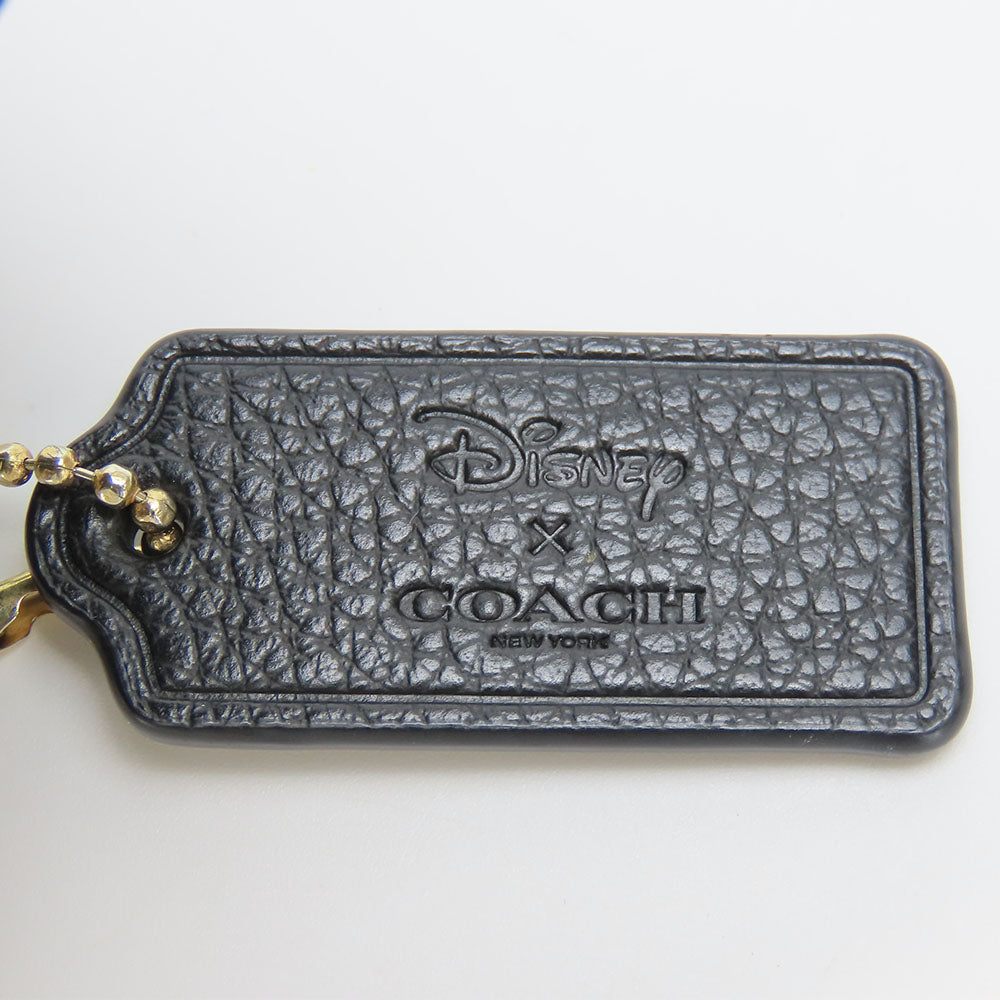 COACH Shoulder Bag 91126 leather black Disney Women Used Authentic