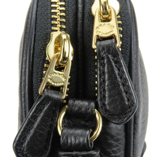 COACH Shoulder Bag F30259 leather black Women Used Authentic