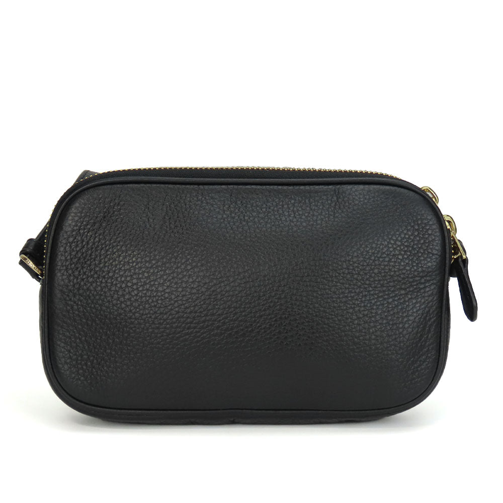 COACH Shoulder Bag F30259 leather black Women Used Authentic