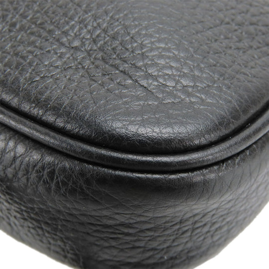 COACH Shoulder Bag F30259 leather black Women Used Authentic