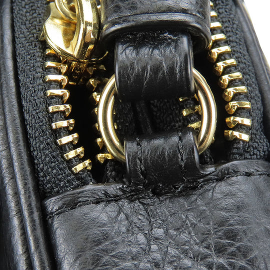 COACH Shoulder Bag F30259 leather black Women Used Authentic