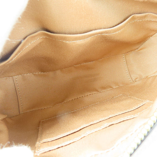 COACH Shoulder Bag CQ875 leather beige Mini Jamie Women Used Authentic