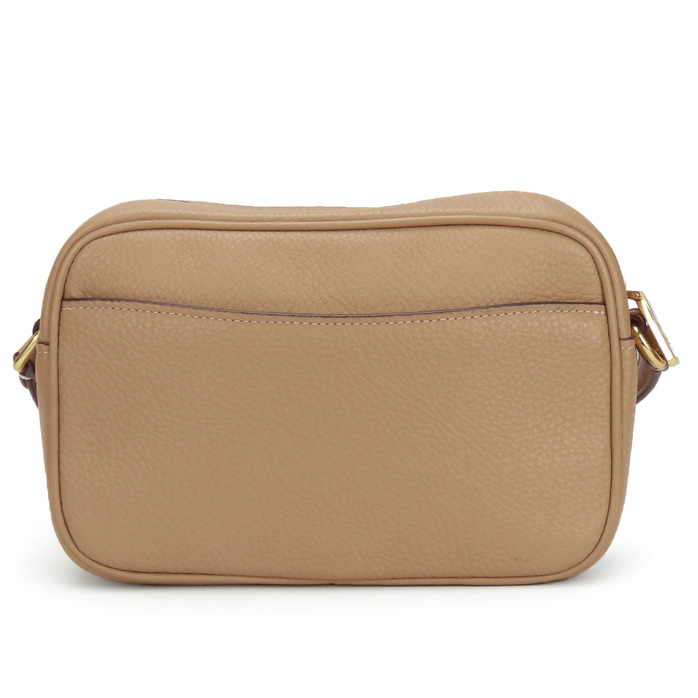 COACH Shoulder Bag CQ875 leather beige Mini Jamie Women Used Authentic